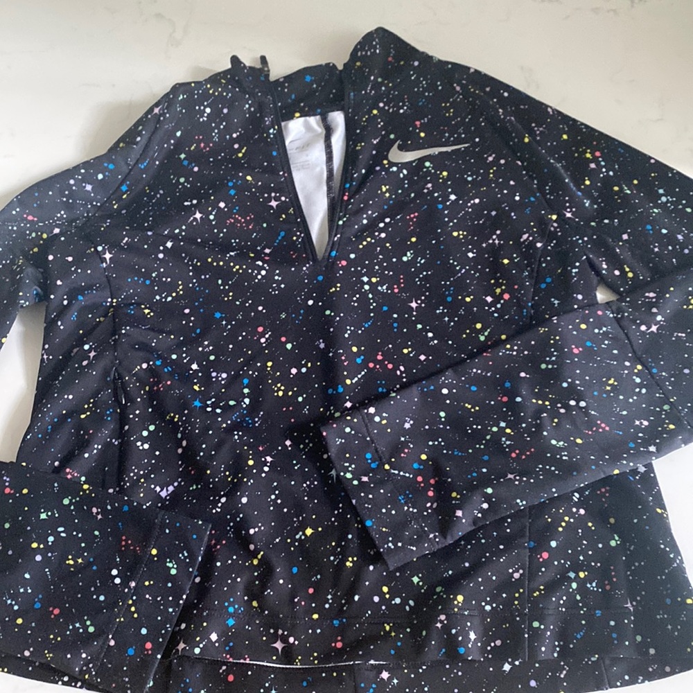 nike splatter paint quarter zip jacket!